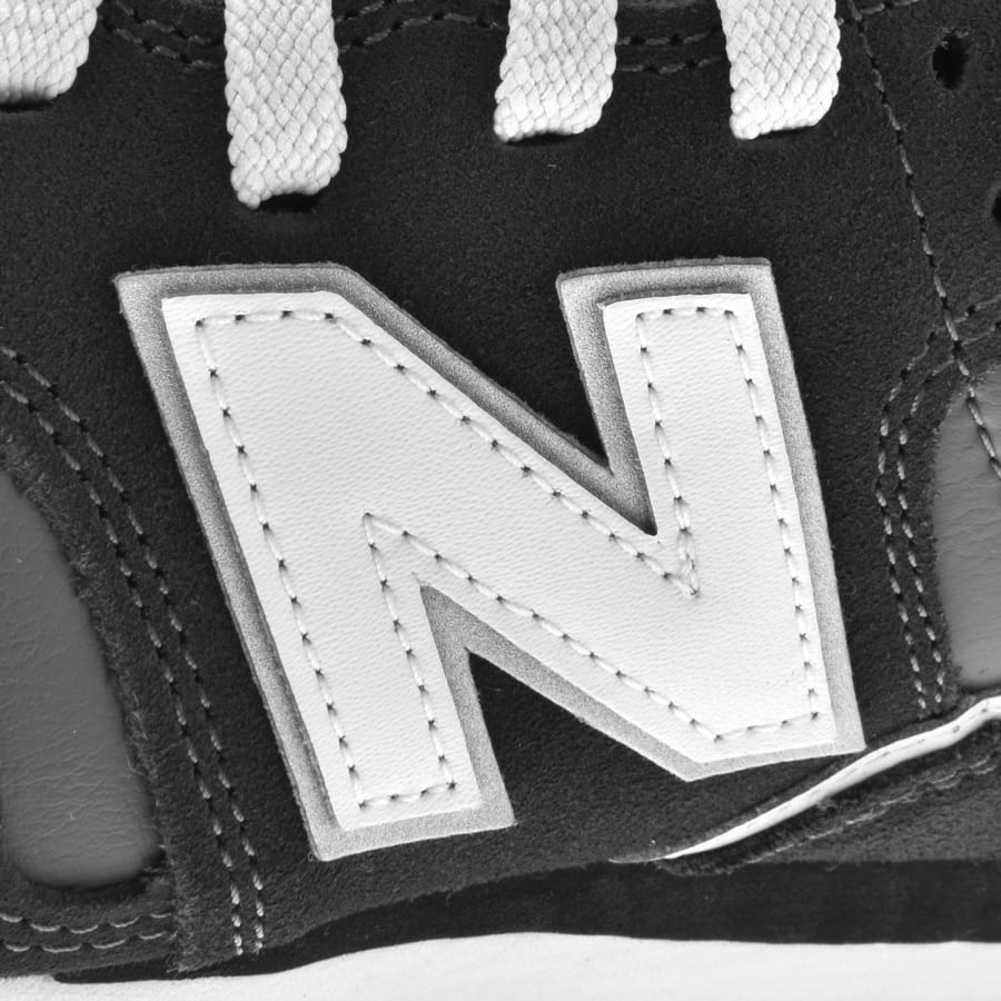 New balance 373 black leather discount
